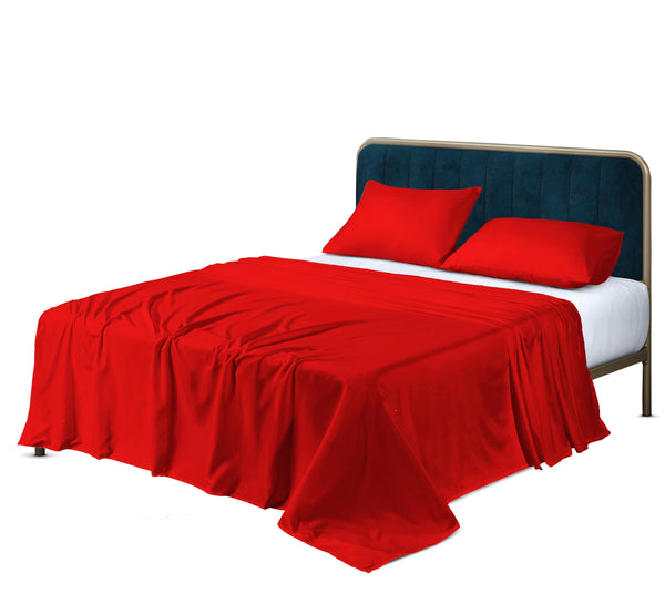 Flat Sheet Easy Care Brushed Microfibre Fabric Flat Sheet Non Iron Non Wrinkle, Comfortable and Fade Resistant Bedding Sheets