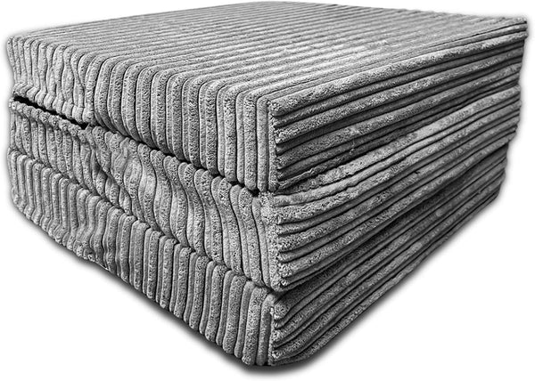 Crescent Textile Z Bed Futon Mattress Foldable Kids chair & Great for Sleepover Bed, Adult Footstool Pouffe for Bedroom, Living Room, Playroom Soft & Comfy Futon Set DOUBLE