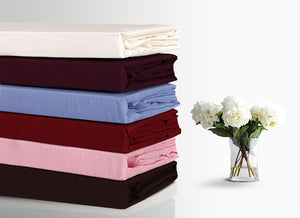 Premium 100% Egyptian Cotton Sheet Set – 200 Thread Count, Easy Care Bedding Set Includes Fitted Sheet + Flat Sheets & Pillowcases