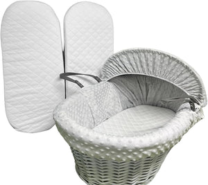 Moses Pram Basket Mattress Extra Thick Super Soft & Nursery Classic Foam Mattress Easy to Fit For Baby Pram Crib Bassinet Baskets Oval Shape Mattress