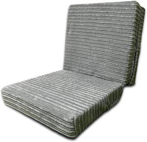 Crescent Textile Z Bed Futon Mattress Foldable Kids chair & Great for Sleepover Bed, Adult Footstool Pouffe for Bedroom, Living Room, Playroom Soft & Comfy Futon Set DOUBLE
