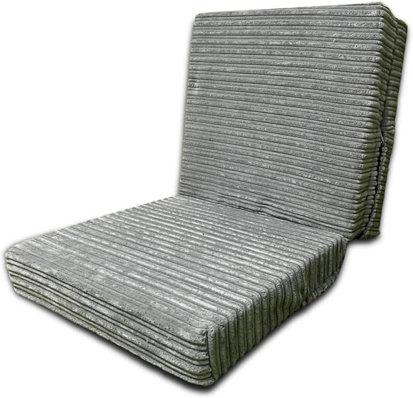 Crescent Textile Z Bed Futon Mattress Foldable Kids chair & Great for Sleepover Bed, Adult Footstool Pouffe for Bedroom, Living Room, Playroom Soft & Comfy Futon Set DOUBLE