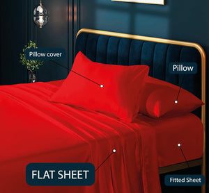 Flat Sheet Easy Care Brushed Microfibre Fabric Flat Sheet Non Iron Non Wrinkle, Comfortable and Fade Resistant Bedding Sheets