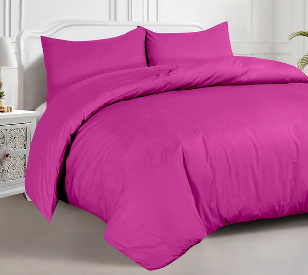 Hotel Quality Duvet Cover Set - 100% Egyptian Cotton, 200TC, Easy Closure. All Sizes Available