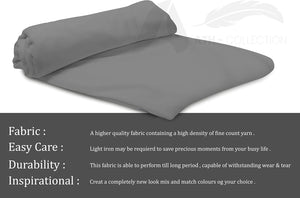 300 Thread Count Egyptian Cotton Fitted Sheet 30 CM/12 Inch Extra Deep Pocket, Hotel Quality Cotton Soft, Fade & Wrinkle Resistant Fitted Bed Sheets