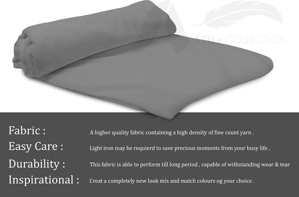300 Thread Count Egyptian Cotton Fitted Sheet 30 CM/12 Inch Extra Deep Pocket, Hotel Quality Cotton Soft, Fade & Wrinkle Resistant Fitted Bed Sheets