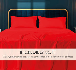 Flat Sheet Easy Care Brushed Microfibre Fabric Flat Sheet Non Iron Non Wrinkle, Comfortable and Fade Resistant Bedding Sheets