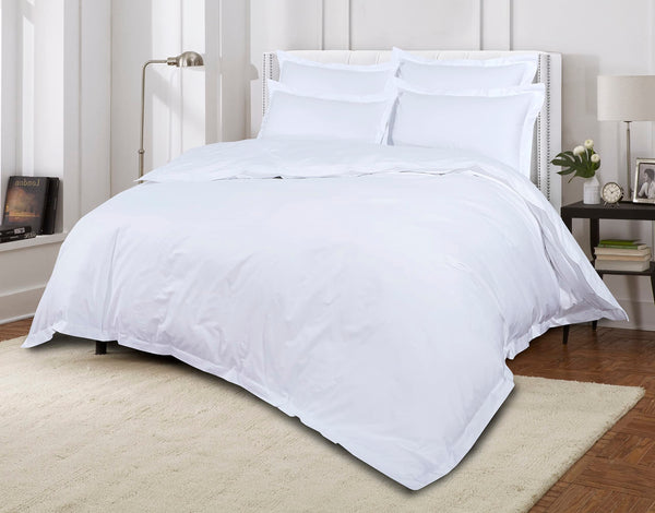 Luxury 800 Thread Count 100% Pure Egyptian Cotton Oxford Style Duvet Cover Set With Pillowcases