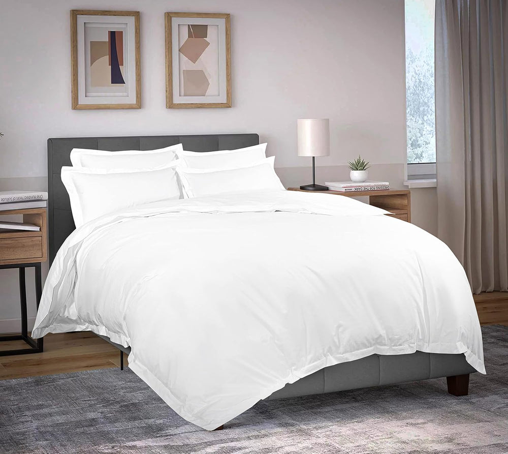 Luxury 800 Thread Count 100% Pure Egyptian Cotton Oxford Style Duvet Cover Set With Pillowcases