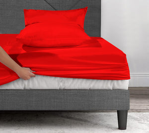 Microfibre Fitted Sheet 30cm Deep Pocket Bed Sheet Soft Brushed Microfibre Fabric Shrinkage and Fade Resistant Easy Care Bottom Bed Fitted Sheet