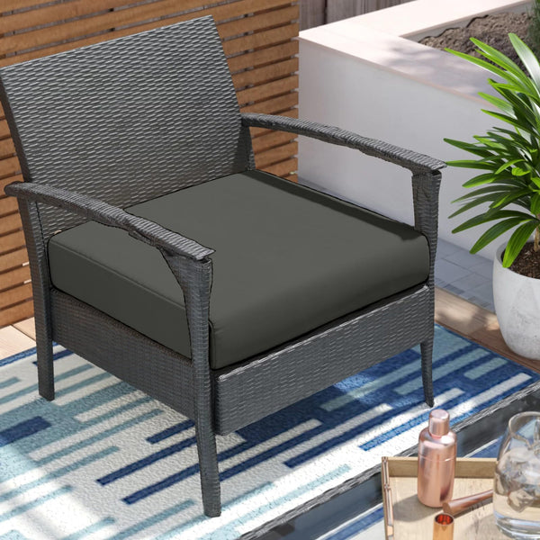 Crescent Textile Outdoor Rattan Chair Seat Pads Cushion Pad Waterproof Material for Garden Furniture Kitchen Dining Living Room Patio Office Coffee Shop Seat Pads