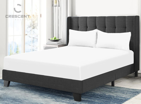 200TC 100% Egyptian Cotton Deep Fitted Sheets – Hotel Quality, Soft & Breathable, Stretches Up to 25cm Deep