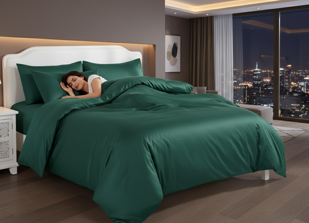 Hotel Quality Duvet Cover Set - 100% Egyptian Cotton, 200TC, Easy Closure. All Sizes Available