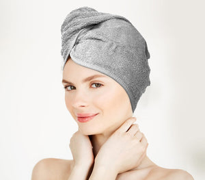 Crescent Textile 100% Pure Cotton Super Absorbent Luxury Hair Turban Towel Soft Quick Dry Bath Towel Wrap - Soft Hair Drying Towel