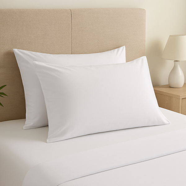 100% Pure Support For Stomach, Side And Back Sleepers Polycotton Hollowfiber Filled Sleeping Pillows 45x72cm Hotel Quality