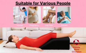 Leg Elevation Wedge Pillow with High Grade Foam Orthopedic Support for Sleeping, Swelling, Sciatica, Back & Knee Pain Relief, Rest Pillow Washable Cover 60x50x15cm