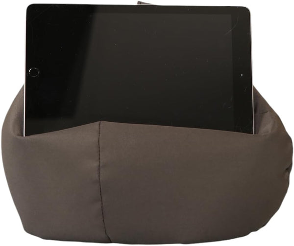 Crescent Textile iPad, eReader & Book Mini Bean Bag Cushion Holder for All Devices & Any Angle on Any Surface Soft Pillow Lap Stand, Handy Side Pocket Portable Bean Bag