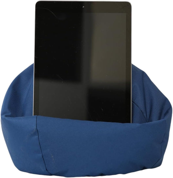 Crescent Textile iPad, eReader & Book Mini Bean Bag Cushion Holder for All Devices & Any Angle on Any Surface Soft Pillow Lap Stand, Handy Side Pocket Portable Bean Bag