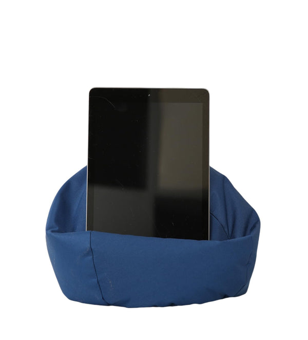 Crescent Textile iPad, eReader & Book Mini Bean Bag Cushion Holder for All Devices & Any Angle on Any Surface Soft Pillow Lap Stand, Handy Side Pocket Portable Bean Bag
