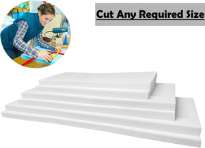 Cut to Any Size Upholstery Firm Foam Sheet Premium Quality for All type Cushioning Bench, Stool, Window Seat Pads, Sofa, Dinning Chair Pads Replacement Pet Bed