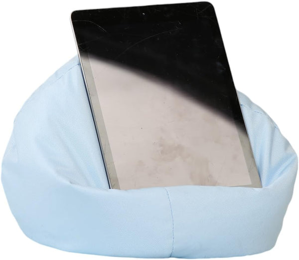 Crescent Textile iPad, eReader & Book Mini Bean Bag Cushion Holder for All Devices & Any Angle on Any Surface Soft Pillow Lap Stand, Handy Side Pocket Portable Bean Bag