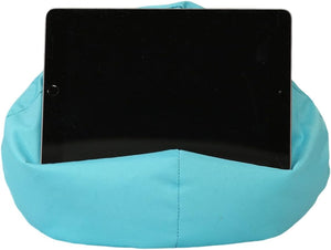 Crescent Textile iPad, eReader & Book Mini Bean Bag Cushion Holder for All Devices & Any Angle on Any Surface Soft Pillow Lap Stand, Handy Side Pocket Portable Bean Bag