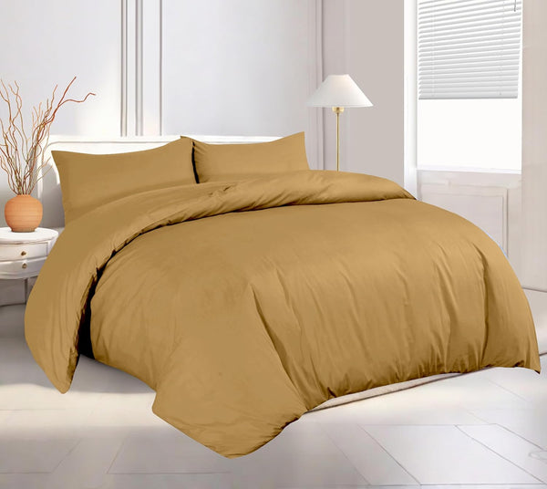 Plain Duvet Cover With Pillowcase Percale Quilt Cover Bedding Set