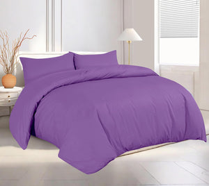 Plain Duvet Cover With Pillowcase Percale Quilt Cover Bedding Set