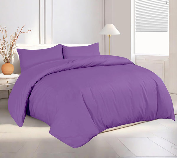 Plain Duvet Cover With Pillowcase Percale Quilt Cover Bedding Set