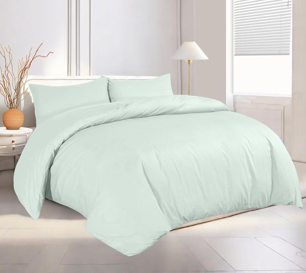 Plain Duvet Cover With Pillowcase Percale Quilt Cover Bedding Set