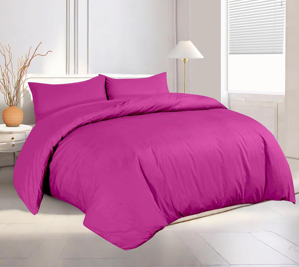 Plain Duvet Cover With Pillowcase Percale Quilt Cover Bedding Set