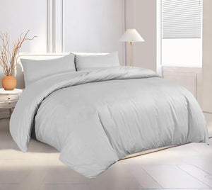 Plain Duvet Cover With Pillowcase Percale Quilt Cover Bedding Set