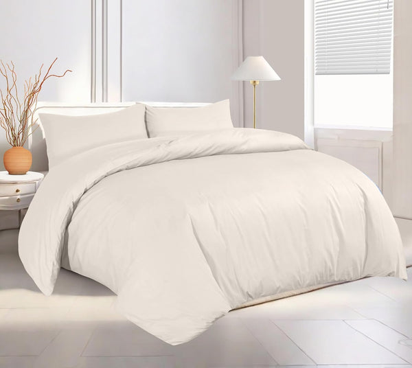 Plain Duvet Cover With Pillowcase Percale Quilt Cover Bedding Set