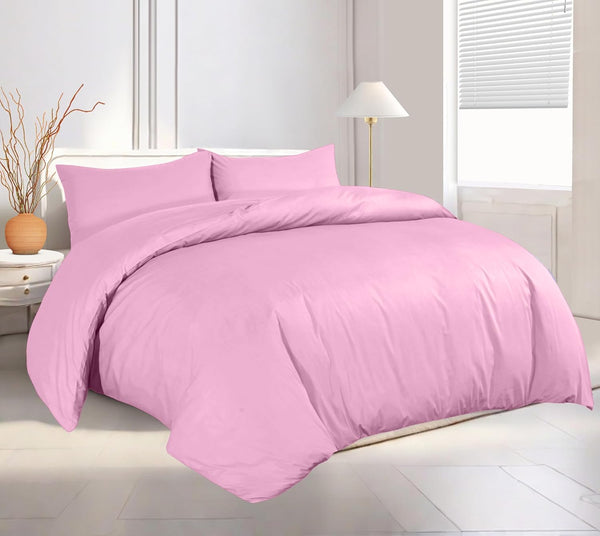Plain Duvet Cover With Pillowcase Percale Quilt Cover Bedding Set