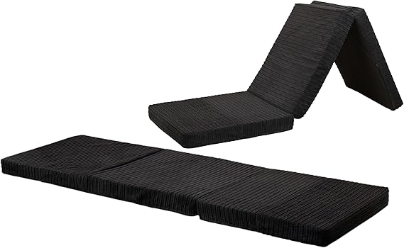 Single Fold Out Z Bed Cube Mattress Kids Footstool & Great for Kids Sleepover Foldable Mattress Bed for Indoor, Outdoor, Bedroom, Playroom Soft & Comfy Futon Set