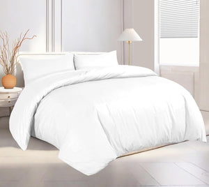 Plain Duvet Cover With Pillowcase Percale Quilt Cover Bedding Set