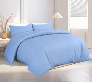 Plain Duvet Cover With Pillowcase Percale Quilt Cover Bedding Set