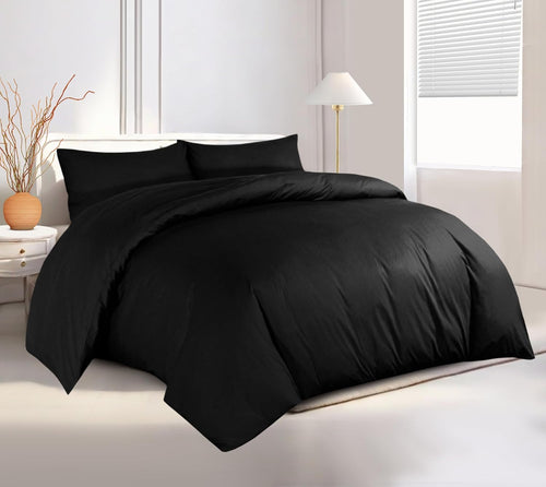 Plain Duvet Cover With Pillowcase Percale Quilt Cover Bedding Set