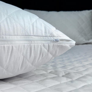 Crescent Textile 2 Pack Premium Quilted Pillow Hollowfiber Filling Bounce to Back Pillow Down Alternative Bed and Side Sleeper Pillow Hypoallergenic, Standard Size Hotel-Quality (2 Pillows)